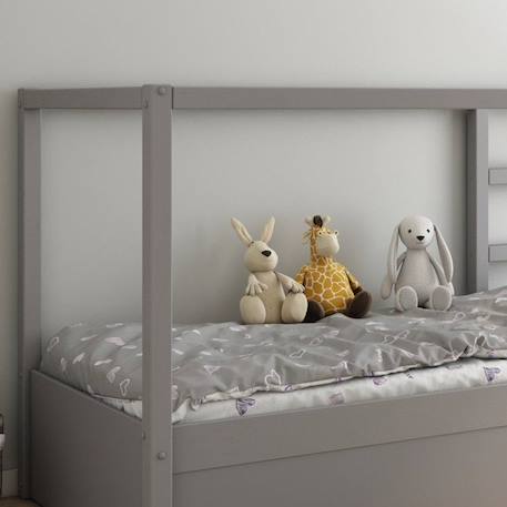 Lit mi-hauteur réversible en pin gris 90x200 Charlie GRIS 4 - vertbaudet enfant 