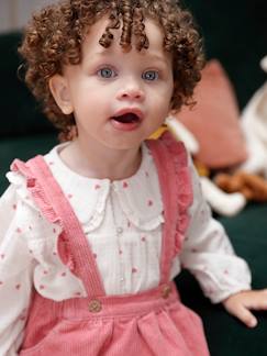 Bébé-Chemise, blouse-Blouse coeurs en gaze de coton bébé fille