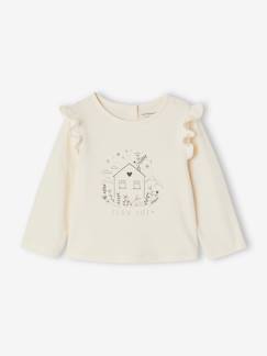 T-shirt à volants imprimé bébé  - vertbaudet enfant