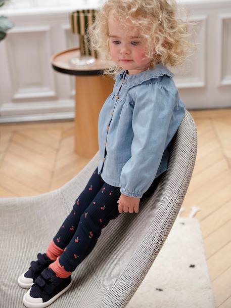 Blouse en denim léger bébé personnalisable denim bleached 6 - vertbaudet enfant 