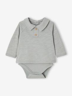 Tee-shirt body naissance manches longues  - vertbaudet enfant