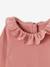 T-shirt en côtes bébé à collerette caramel+vieux rose 5 - vertbaudet enfant 