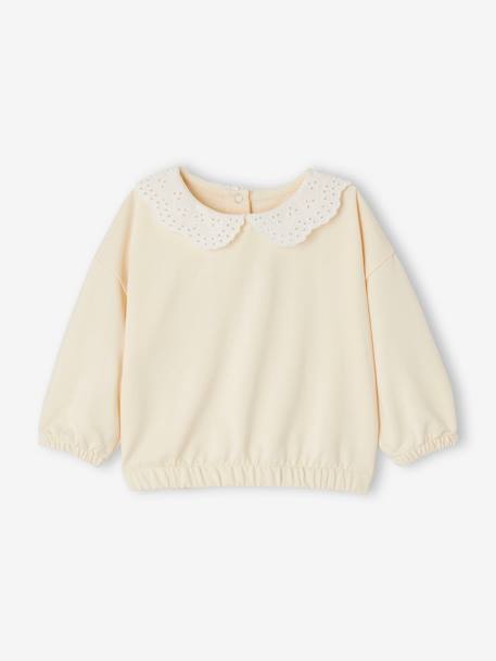 Sweat col brodé bébé personnalisable caramel+vanille+vert sauge 6 - vertbaudet enfant 