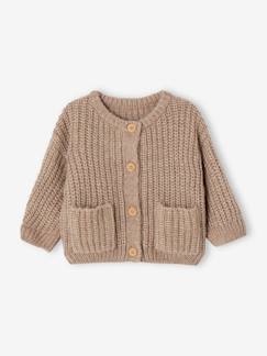 -Gilet en grosse maille douillette bébé