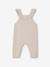 Salopette en tricot bébé bretelles à volants beige chiné 2 - vertbaudet enfant 