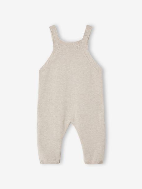 Salopette en tricot bébé beige chiné 3 - vertbaudet enfant 