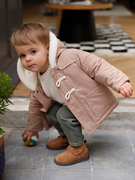 Parka à capuche bébé esprit duffle-coat cappuccino 1 - vertbaudet enfant 