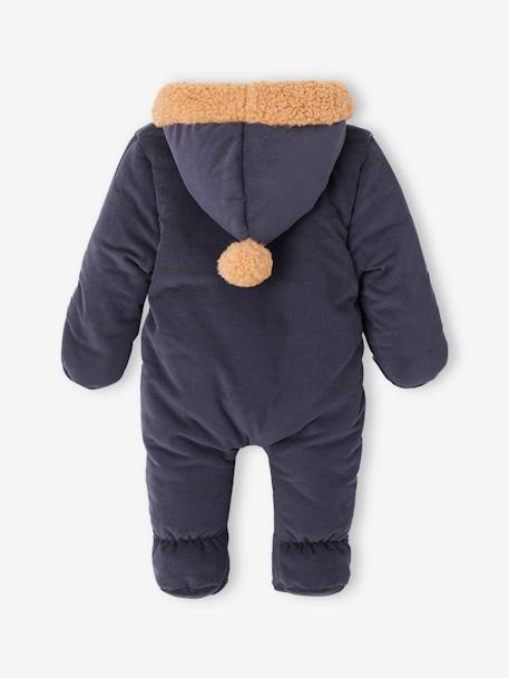 Combi-pilote en velours bébé doublée sherpa marine 2 - vertbaudet enfant 