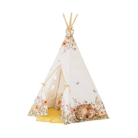 Tipi enfant Moi Mili 'Fleurs Sauvages' - fleurs sauvages - TU BLANC 1 - vertbaudet enfant 