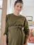 Robe grossesse en molleton avec ceinture olive 4 - vertbaudet enfant 