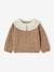 Pull col brodé en maille fantaisie bébé fille taupe 2 - vertbaudet enfant 