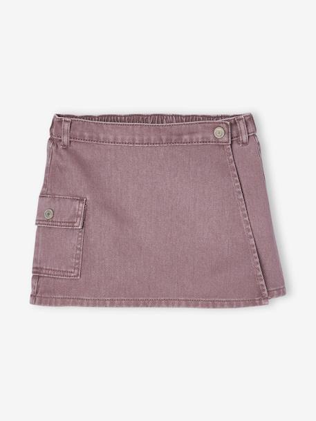 Jupe-short fille poche cargo mauve 1 - vertbaudet enfant 