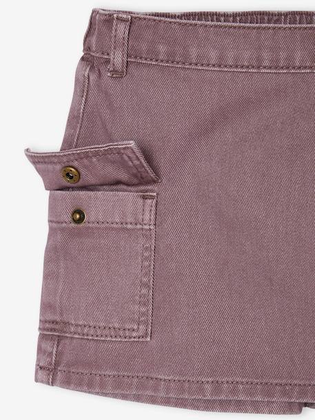 Jupe-short fille poche cargo mauve 4 - vertbaudet enfant 