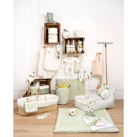 Gigoteuse lange bio en coton Bio BLANC+VERT 3 - vertbaudet enfant 