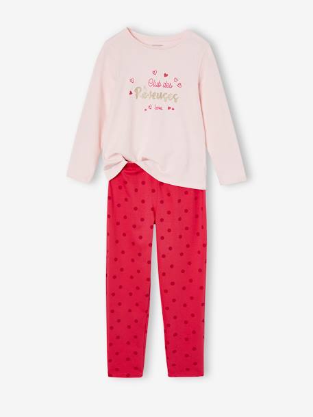 Fille-Pyjama, surpyjama-Pyjama fille BASICS motif "Club des rêveuses" glitter