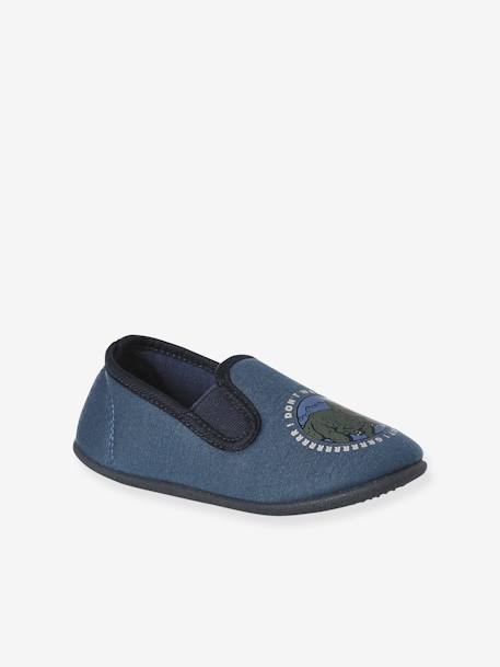 Chaussons élastiqués enfant en toile bleu imprimé+bleu nuit+gris imprimé 6 - vertbaudet enfant 