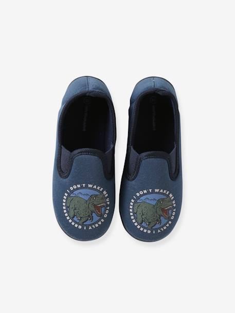 Chaussons élastiqués enfant en toile bleu imprimé+bleu nuit+gris chiné 7 - vertbaudet enfant 