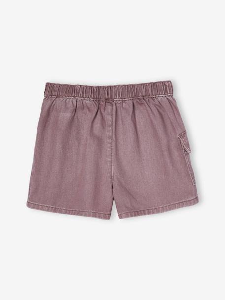 Jupe-short fille poche cargo mauve 3 - vertbaudet enfant 