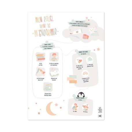 Poster rituel du coucher - L'Atelier Gigogne - un support ludique pour accompagner l'heure du coucher BLANC 2 - vertbaudet enfant 