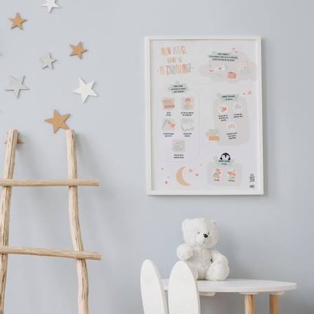 Poster rituel du coucher - L'Atelier Gigogne - un support ludique pour accompagner l'heure du coucher BLANC 3 - vertbaudet enfant 