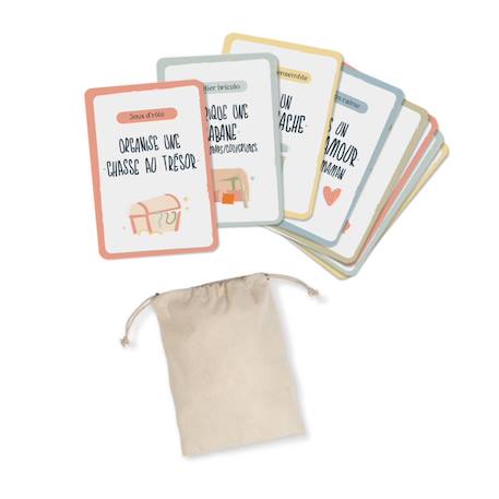 50 cartes activités pour s'occuper sans écran - L'Atelier Gigogne - en complément du kit 'JE gère mon temps d'écran' BLANC 2 - vertbaudet enfant 