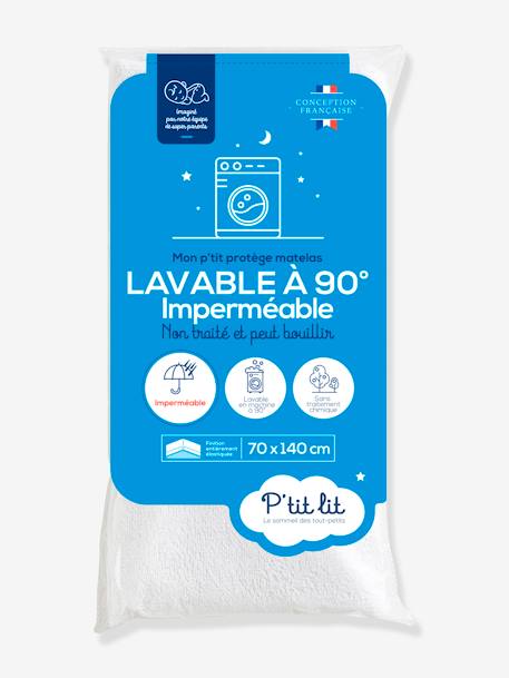 Protège matelas imperméable peut bouillir 90°C blanc 2 - vertbaudet enfant 