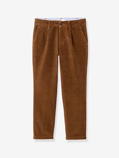 Pantalon chino velours CYRILLUS marron 1 - vertbaudet enfant 