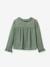 Chemise en gaze fille finition dentelle CYRILLUS écru+vert 4 - vertbaudet enfant 