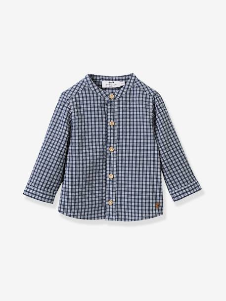 Chemise à carreaux bébé CYRILLUS carreaux marine 1 - vertbaudet enfant 