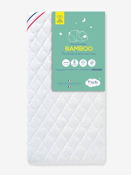 Matelas bébé Bamboo non traité déhoussable blanc 4 - vertbaudet enfant 