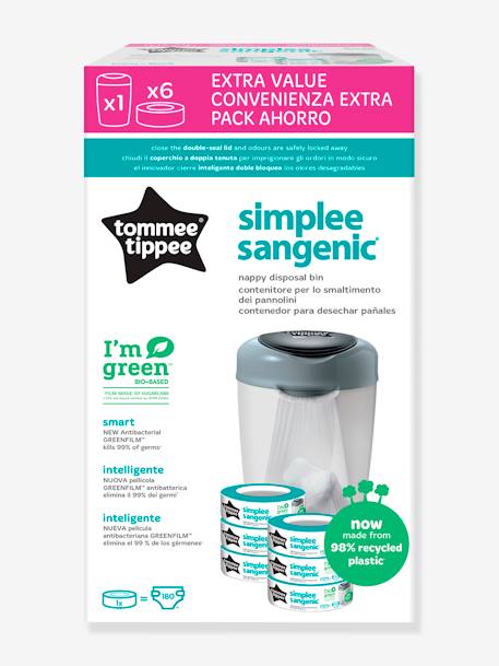 Poubelle Simplee + 6 recharges TOMMEE TIPPEE gris 2 - vertbaudet enfant 