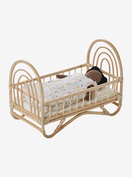 Lit pour poupon en rotin beige 5 - vertbaudet enfant 