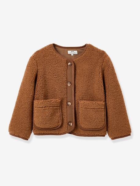 Veste sherpa fille CYRILUS marron 1 - vertbaudet enfant 