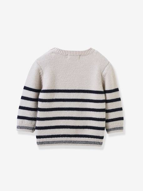 Pull rayé bébé CYRILLUS rayé bleu 2 - vertbaudet enfant 