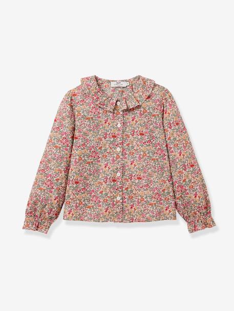 Chemise col plissé fille tissu Liberty® CYRILLUS rose 1 - vertbaudet enfant 