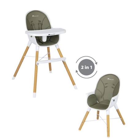 BEBECONFORT AVISTA Chaise haute évolutive, Dès 6 mois jusqu' à 6 ans (30 kg), se transforme en petite chaise enfant, Mineral green VERT 6 - vertbaudet enfant 