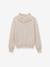 Pull fille coton et cachemire CYRILLUS beige chiné 1 - vertbaudet enfant 