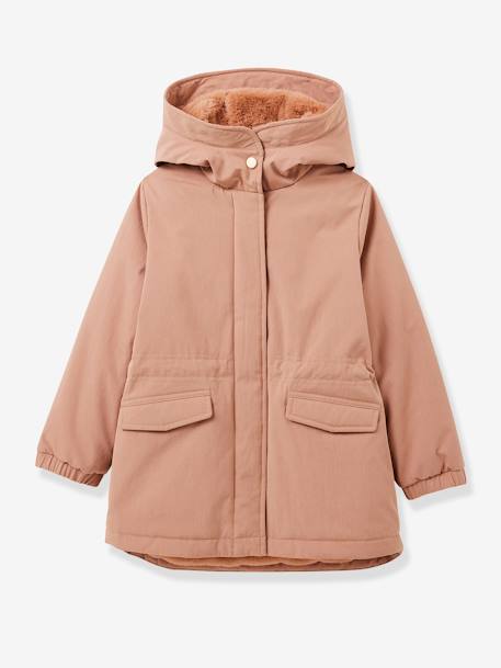 Fille-Manteau, veste-Manteau, parka, blouson-Parka fille doublée imitation fourrure CYRILLUS