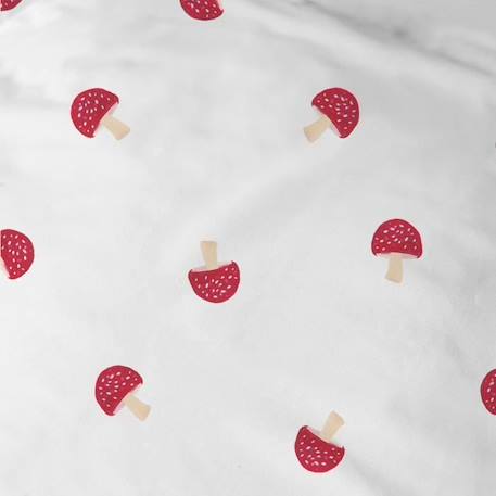 Drap-housse imprimé 100% coton, WEE BLUE BELL FAUNE ET FLORE JARDIN SECRET BLANC 2 - vertbaudet enfant 