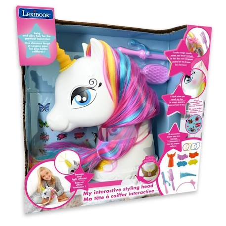 Ma tête à coiffer interactive Licorne BLANC 2 - vertbaudet enfant 