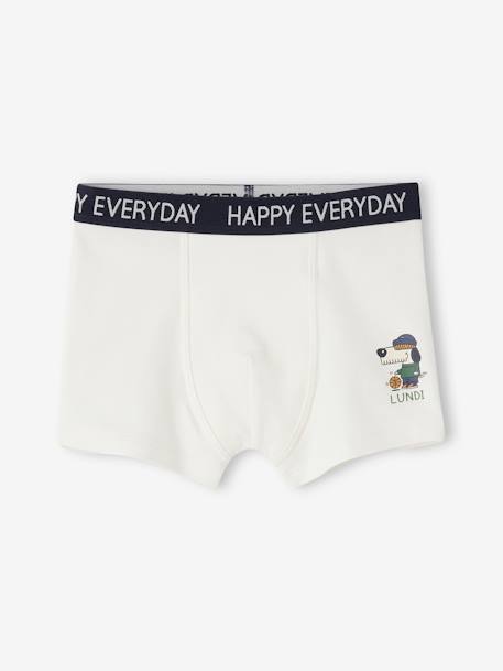 Lot de 7 boxers semainier motif ludique garçon gris chiné 2 - vertbaudet enfant 