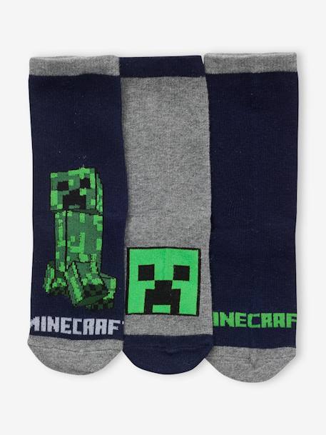 Lot de 3 paires de chaussettes Minecraft® marine 1 - vertbaudet enfant 