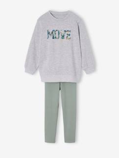 Ensemble sweat long et legging fille  - vertbaudet enfant