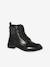 Boots gavroche cuir fille marron+noir 8 - vertbaudet enfant 