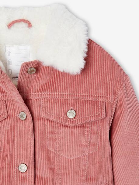 Veste en velours doublée fausse fourrure fille blush 4 - vertbaudet enfant 