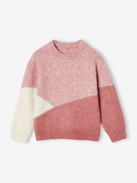 Fille-Pull colorblock fille