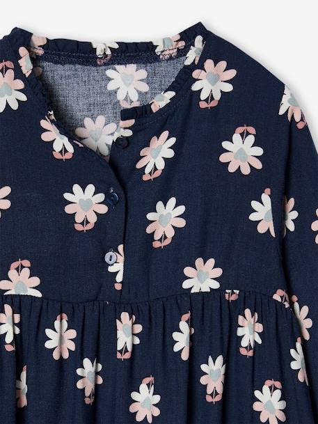 Robe motif all over ouverture boutonnée devant écru+indigo+marine+vanille+vert sauge+vieux rose 12 - vertbaudet enfant 