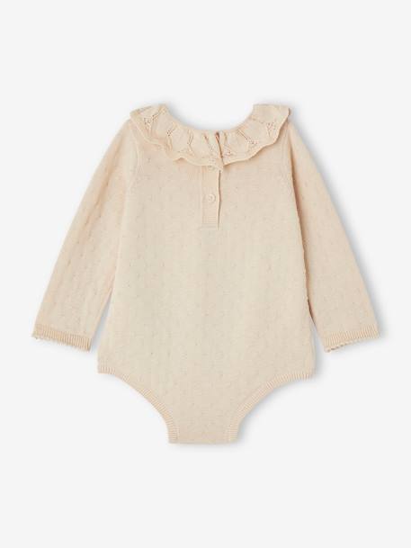 Barboteuse tricot naissance écru 2 - vertbaudet enfant 