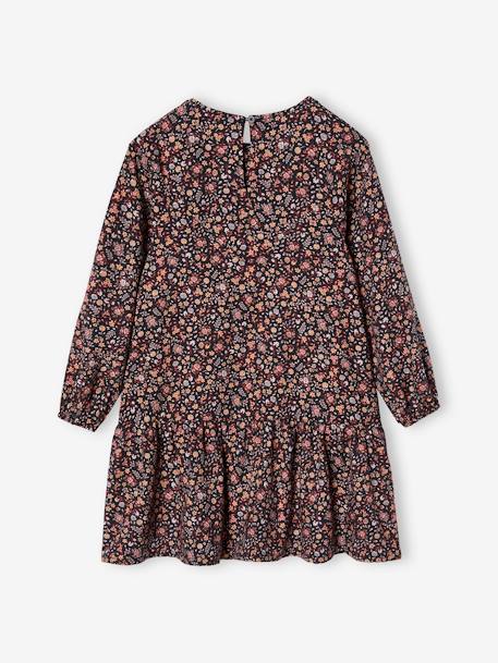 Robe à volant motifs fleurs fille rose imprimé 2 - vertbaudet enfant 