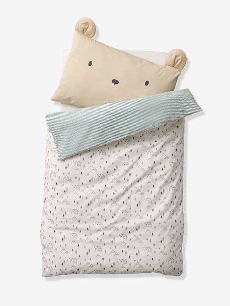 Housse de couette bébé HYGGE beige imprimé 1 - vertbaudet enfant 